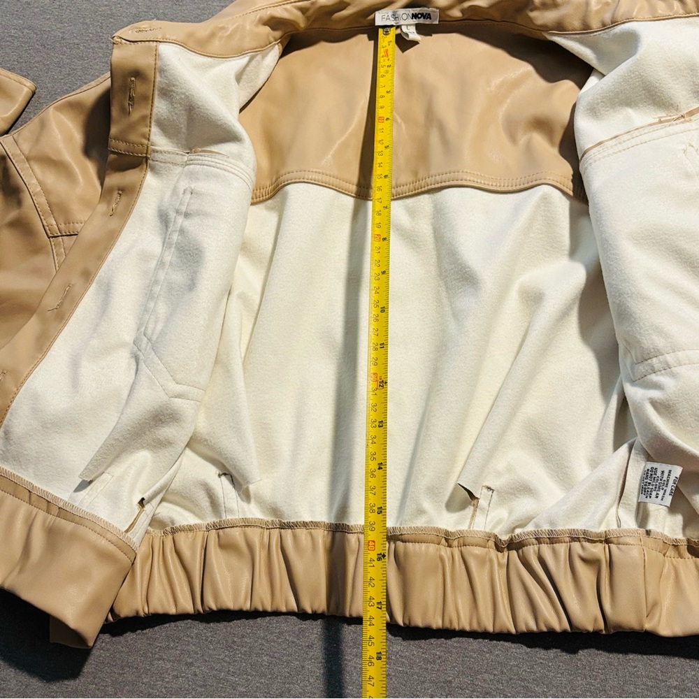 Fashion Nova Tan Boxy Cropped Button Down Shirt - Picture 12 of 15